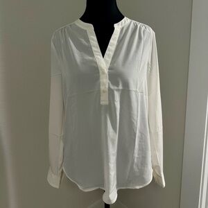 J. Crew Cream Button-Front Blouse